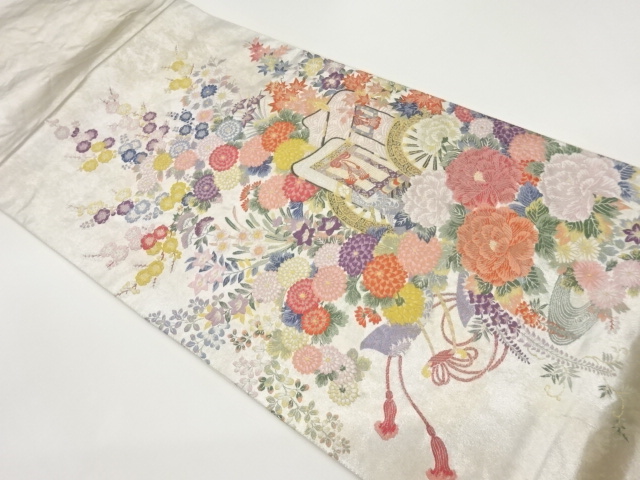 JAPANESE FUKURO OBI / WOVEN FLOWERS